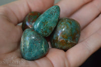 Chrysocolla tumbled stones