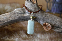 Jade pendant - leather cord