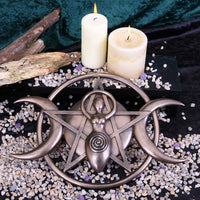 Triple Moon Goddess Wall Plaque